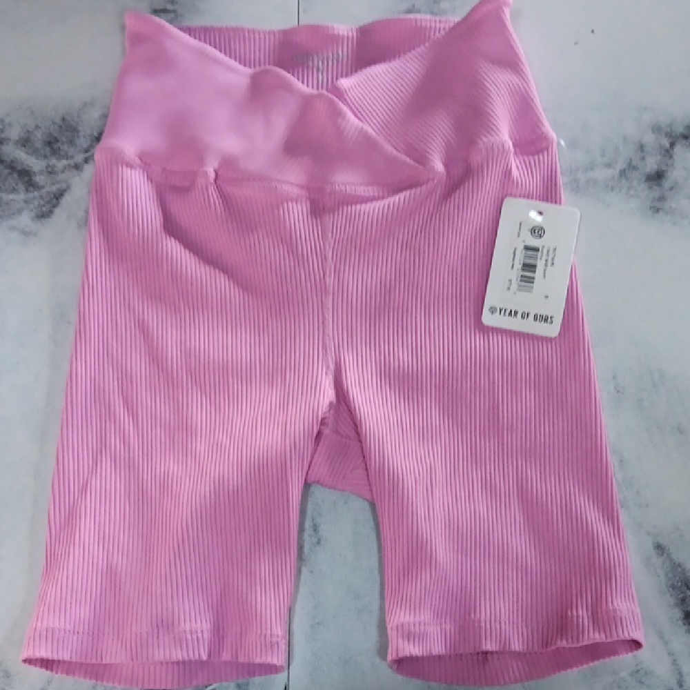 Year Of Ours Pink Biker Shorts Medium